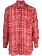 Our Legacy Plaid Print Shirt - Red