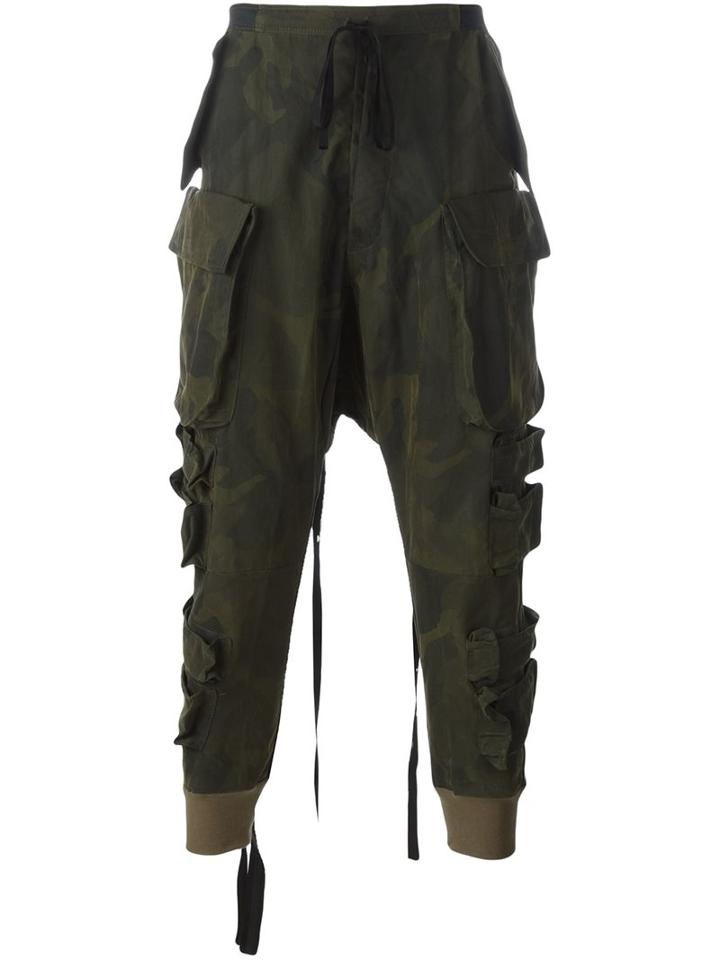 Unravel Camouflage Print Parachute Pants