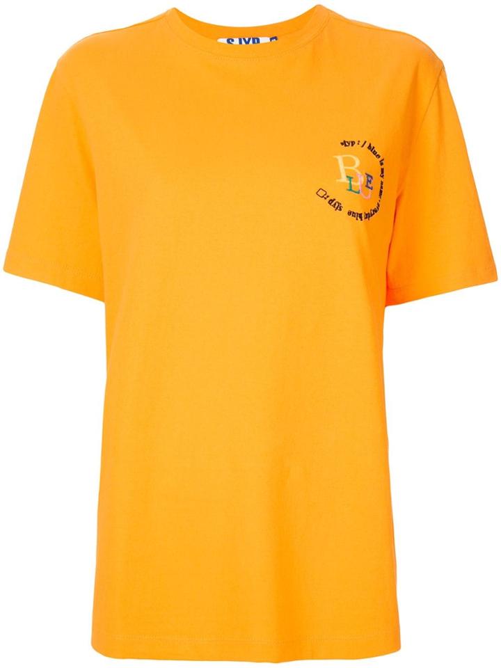 Sjyp Embroidered Oversized T-shirt - Orange