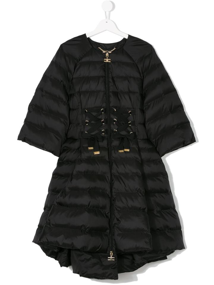 Elisabetta Franchi La Mia Bambina Padded Coat - Black
