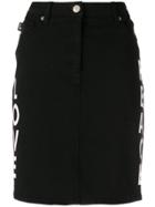 Love Moschino Heart Patch Skirt - Black