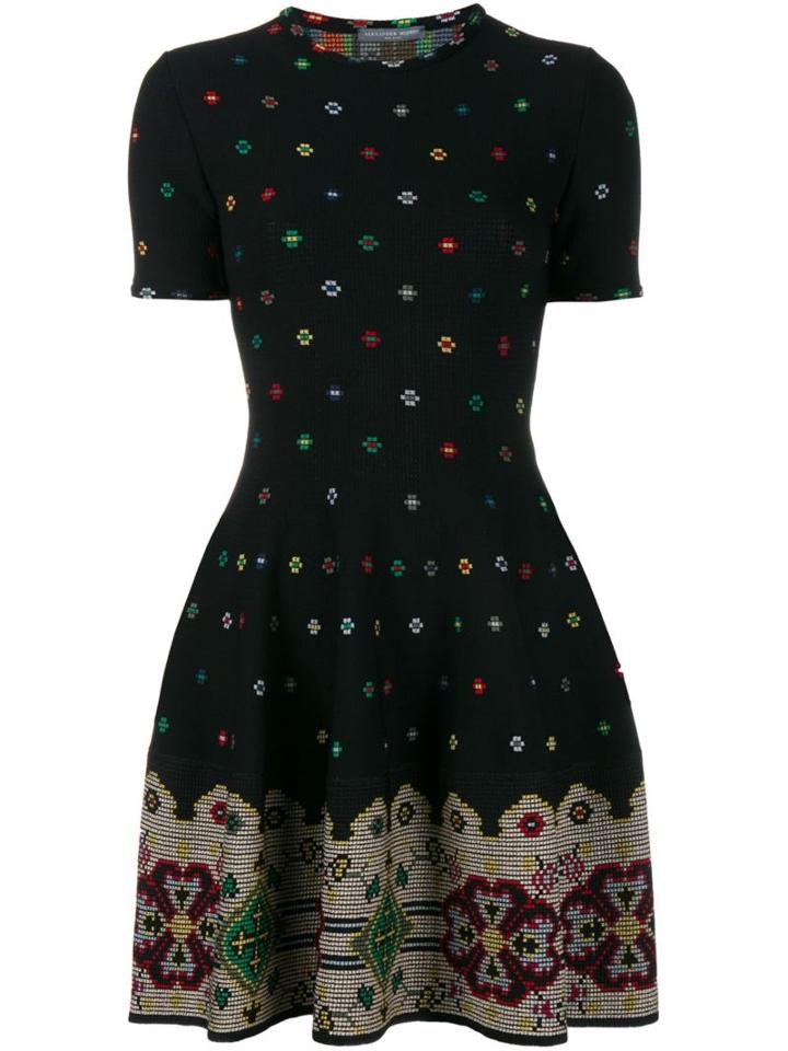 Alexander Mcqueen Shortsleeved Jacquard Dress
