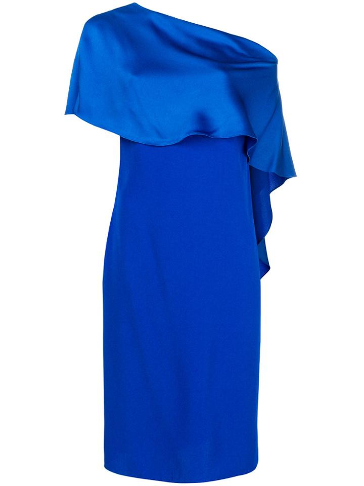 Ralph Lauren Collection One Shoulder Dress - Blue