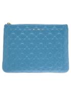 Comme Des Garons Floral Embossed Zip Wallet