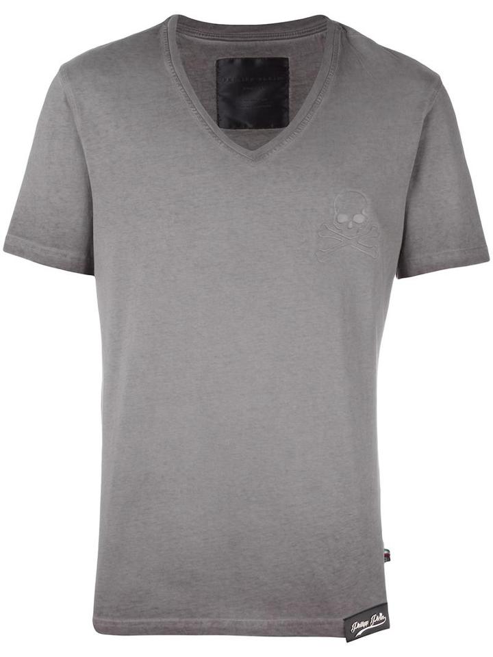 Philipp Plein 'downcast' T-shirt, Men's, Size: Medium, Grey, Cotton