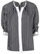 Marc Jacobs Striped Drop Shoulder Blouse - Black