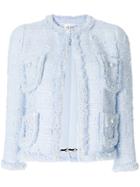 Edward Achour Paris Pearl Embellished Jacket - Blue