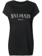 Balmain Embroidered Logo T-shirt - Black