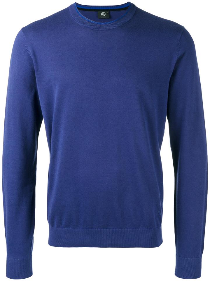 Ps By Paul Smith - Crew Neck Jumper - Men - Cotton - Xl, Blue, Cotton