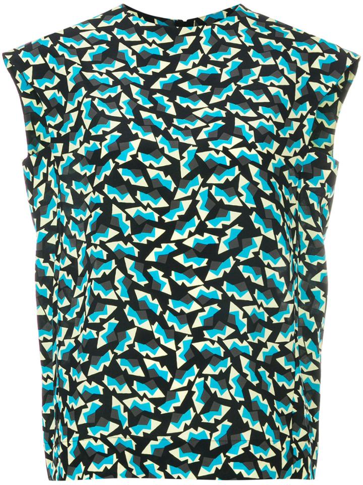 Marni Geometric Print Blouse - Brown