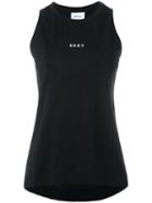 Dkny Logo Print Tank Top, Women's, Size: Xs, Black, Cotton