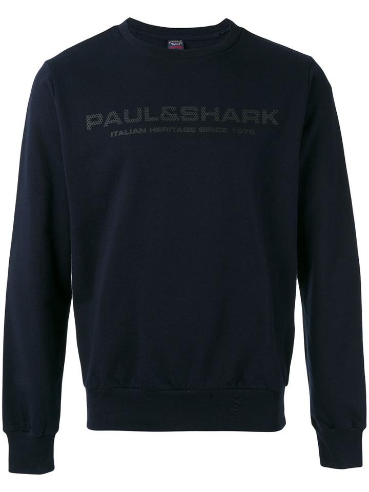 Paul & Shark Logo Print Sweatshirt, Men's, Size: Medium, Blue, Cotton
