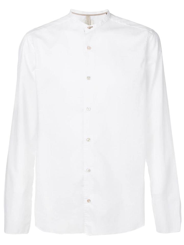 Leqarant Mandarin Collar Shirt - White