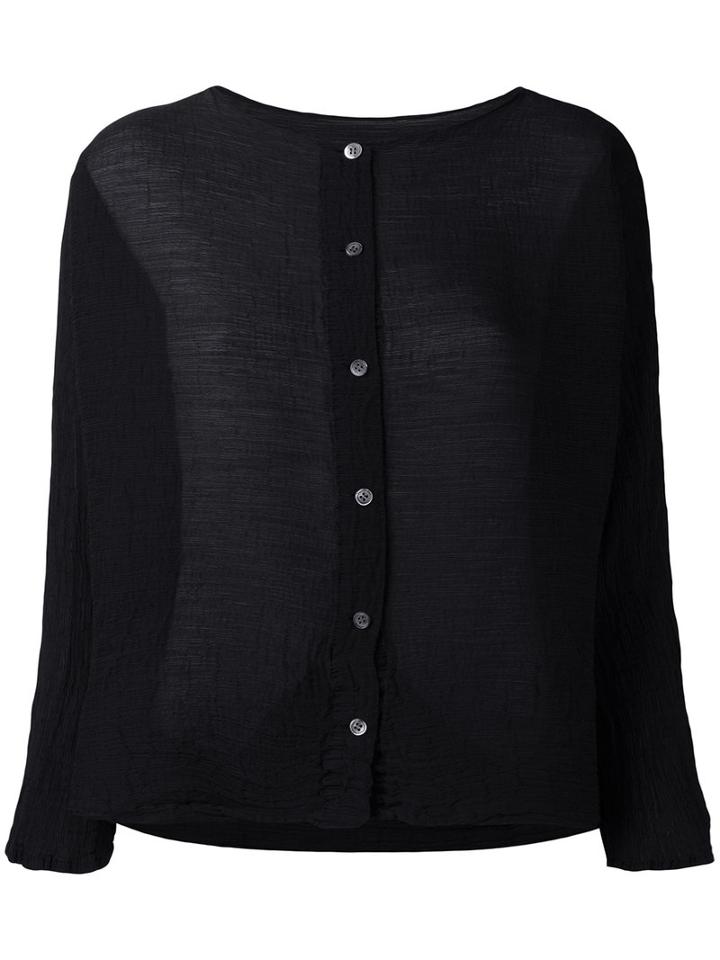 Issey Miyake Cauliflower Wrinkled Cardigan, Women's, Black, Polyester