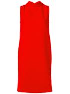 Marni Cowl Neck Shift Dress - Red