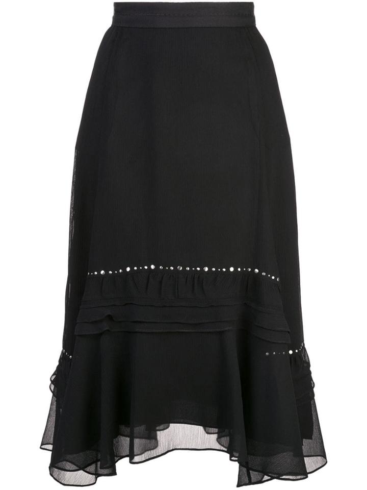 Coach Long Embellished Skirt - Black