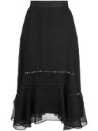 Coach Long Embellished Skirt - Black
