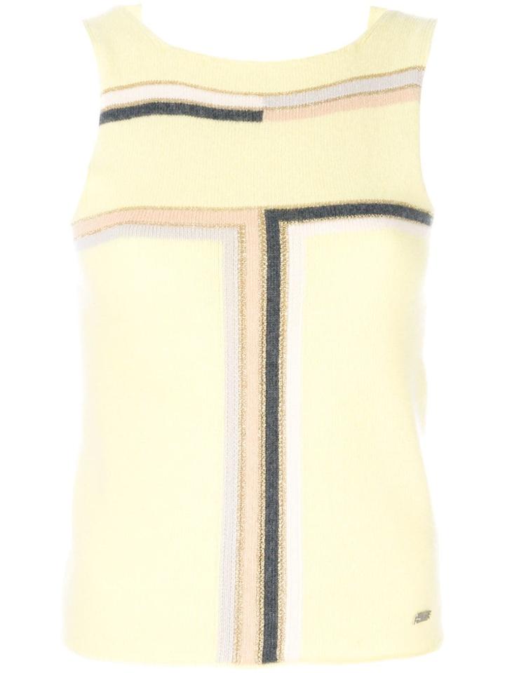 Chanel Vintage Sleeveless Knit Top - Yellow