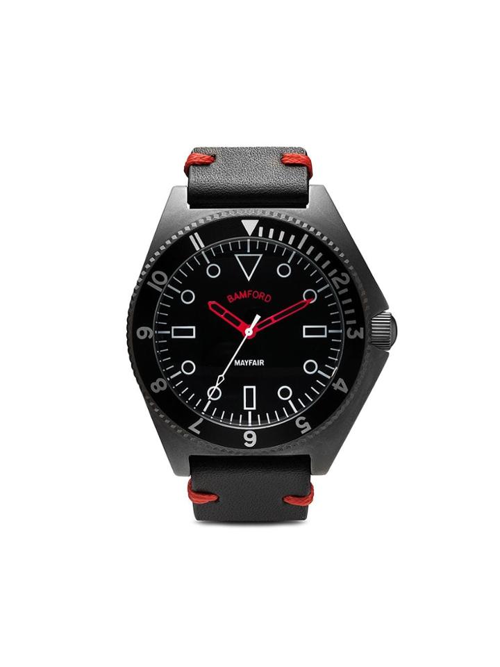 Bamford Watch Department Red Accent Mayfair Watch - Steel