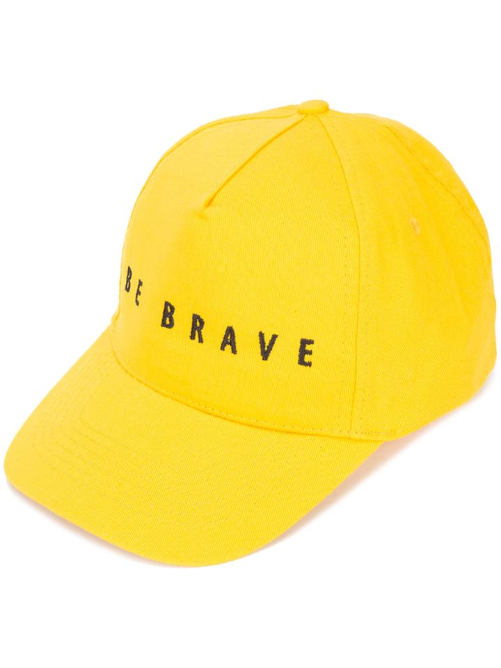 Barbara Bologna Slogan Embroidered Cap - Yellow & Orange