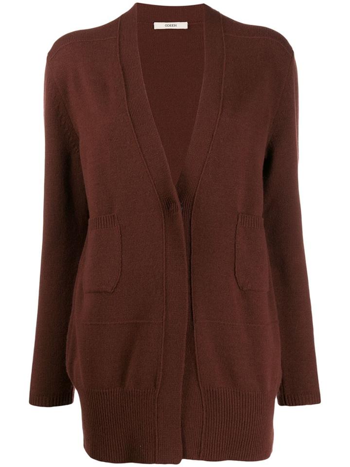 Odeeh V-neck Cardigan - Red
