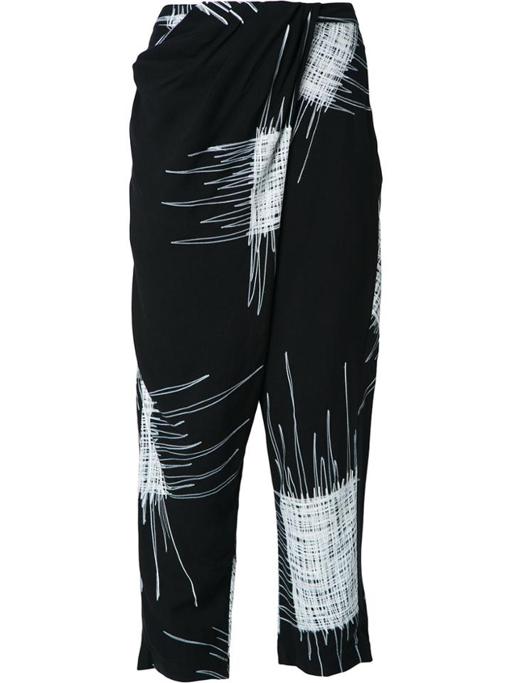 Uma Raquel Davidowicz Printed Harem Pants - Black