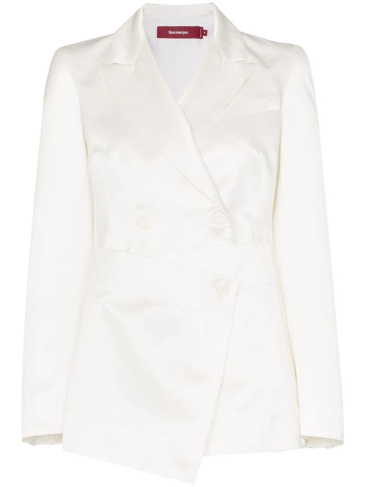 Sies Marjan Tommie Satin Blazer - White