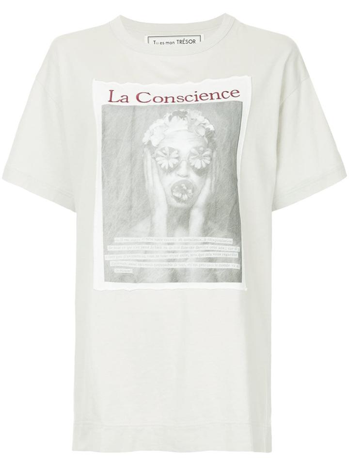 Tu Es Mon Trésor Le Conscience T-shirt - Nude & Neutrals