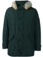 Stone Island Classic Parka Coat, Men's, Size: Xl, Green, Polyester/polyamide/cotton/coyote Fur