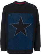 Diesel Denim Star Panel Sweatshirt - Black