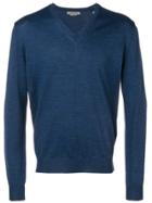 Corneliani V-neck Sweater - Blue