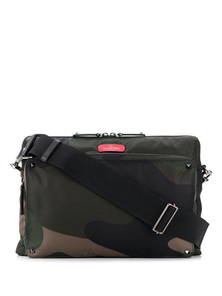 Valentino Valentino Garavani Camouflage Print Shoulder Bag - Green