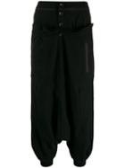 Aganovich Dropped Crotch Pants - Black