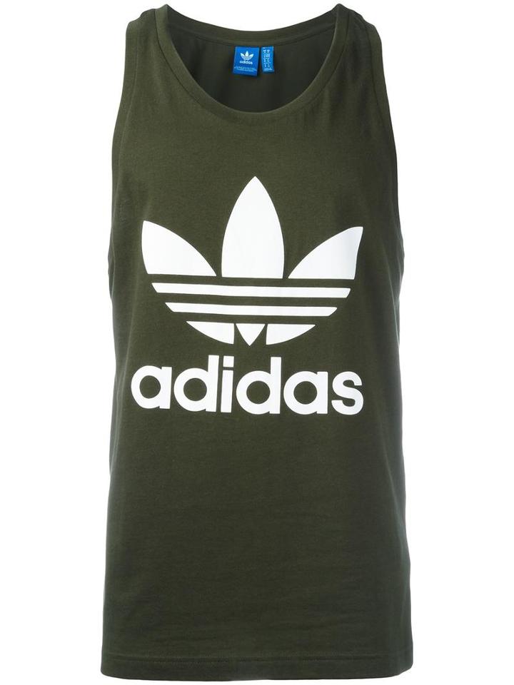 Adidas Originals Trefoil Logo Vest, Men's, Size: Large, Green, Cotton