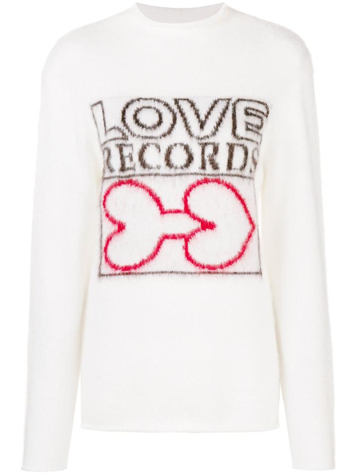 Aalto Love Records Rollneck Jumper - White