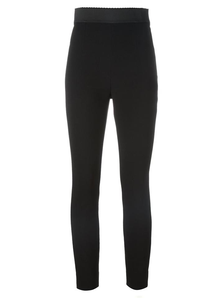 Dolce & Gabbana Skinny Trousers, Women's, Size: 46, Black, Spandex/elastane/virgin Wool