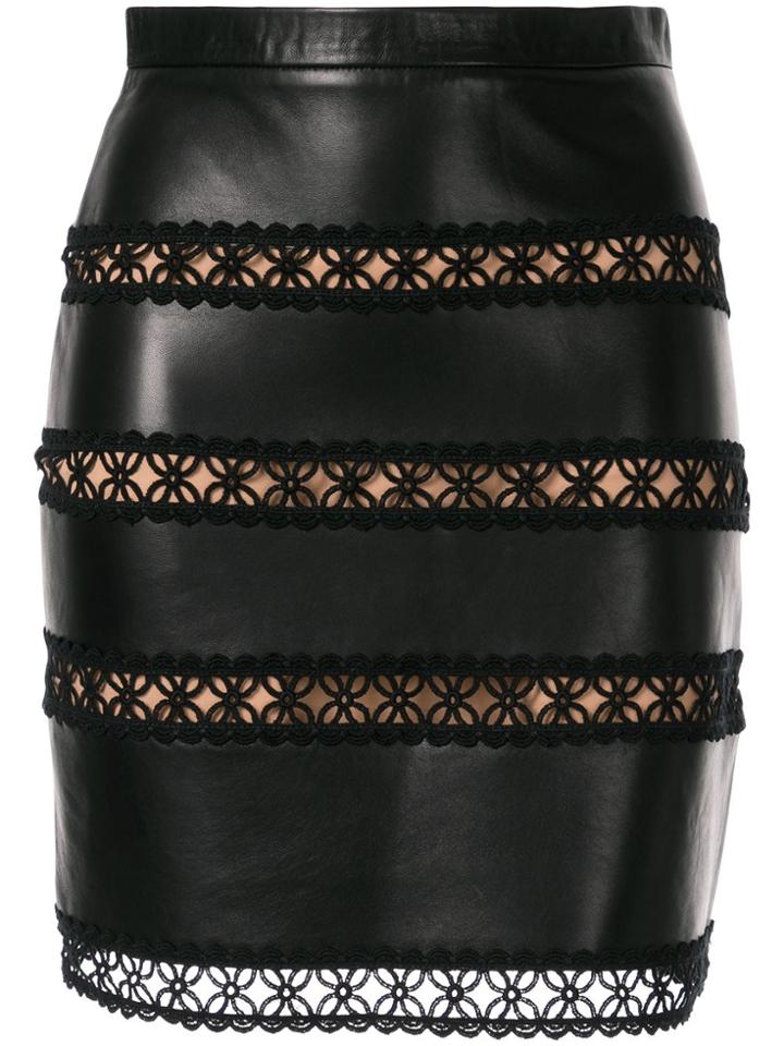 Ingie Paris Embroidered Mini Skirt - Black