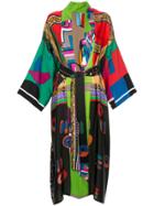 Rianna + Nina Printed Tie Waist Coat - Multicolour