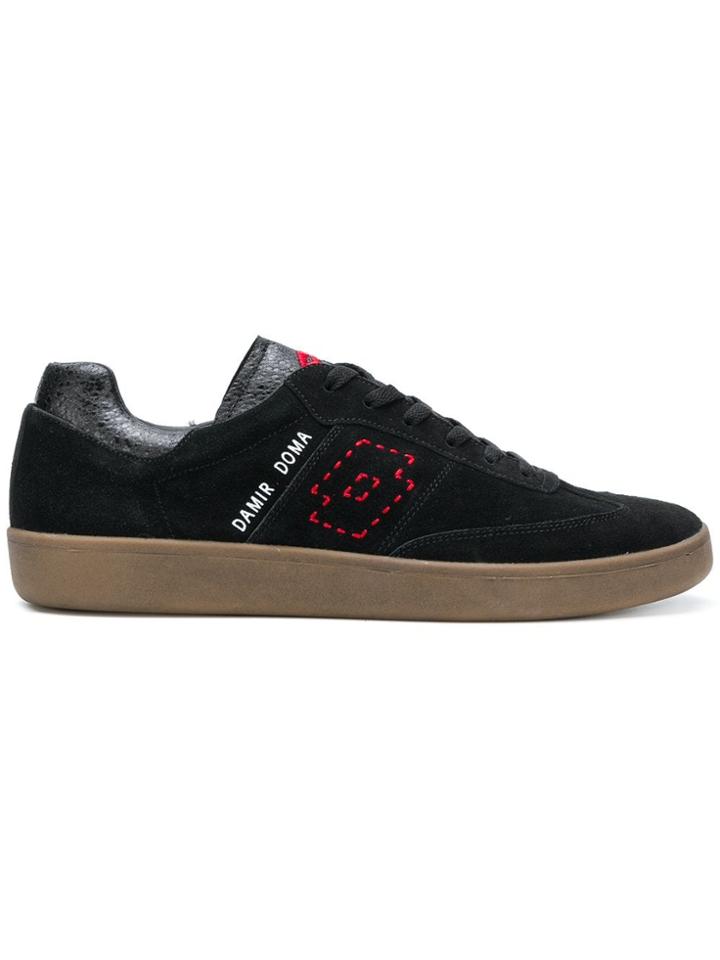 Damir Doma Damir Doma X Lotto Rounded Toe Lace-up Trainers - Black