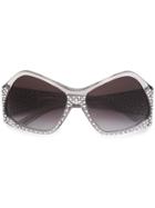 Fendi Eyewear Swarovski Embellished Sunglasses - Black