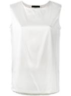 Fabiana Filippi Sleeveless Blouse, Women's, Size: 44, White, Silk/elastodiene