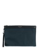 Michael Kors Logo Print Clutch - 406 Navy