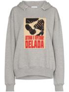 Delada Poster-print Logo Hoodie - Grey