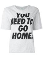 Kenzo You Need To Go Home Print T-shirt, Size: Large, Grey, Cotton