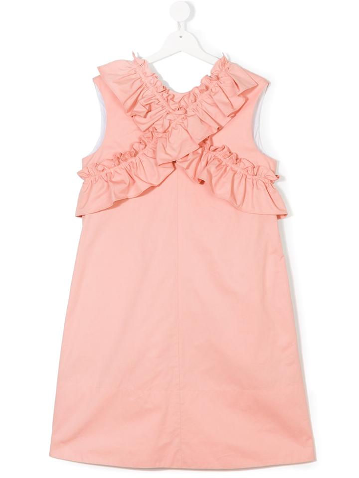 Marni Kids Ruffled Front Dress - Pink & Purple