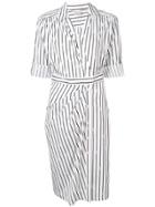 Pinko Striped Shirt Dress - White