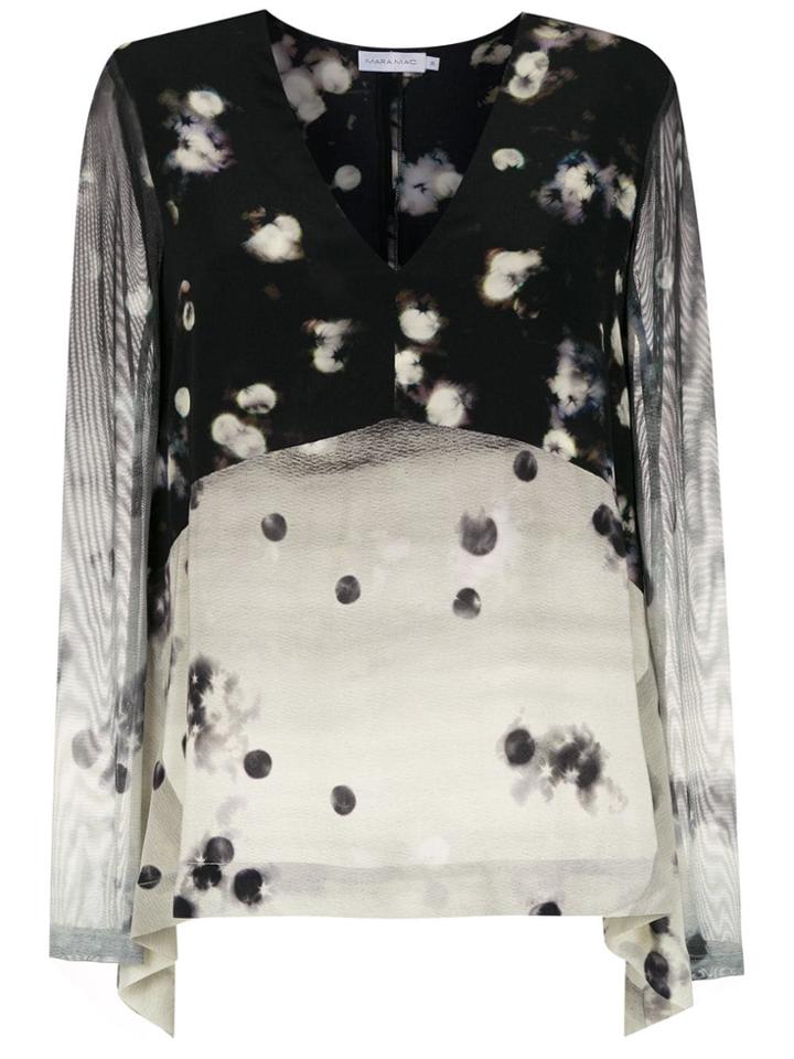 Mara Mac Printed Silk Shirt - Green