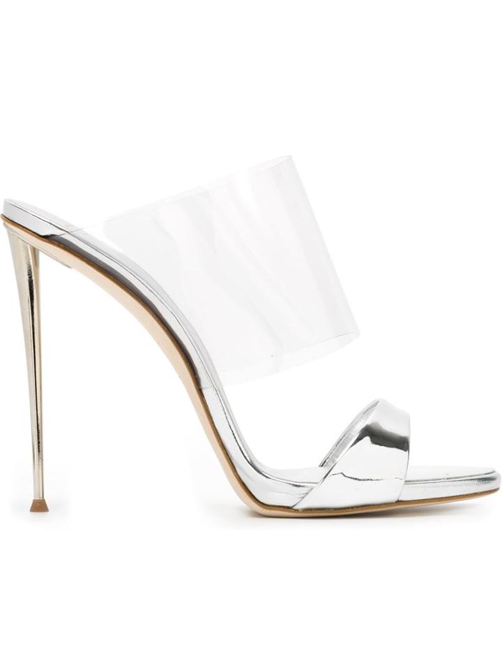 Giuseppe Zanotti Design Plexi Detail Double Strap Mules
