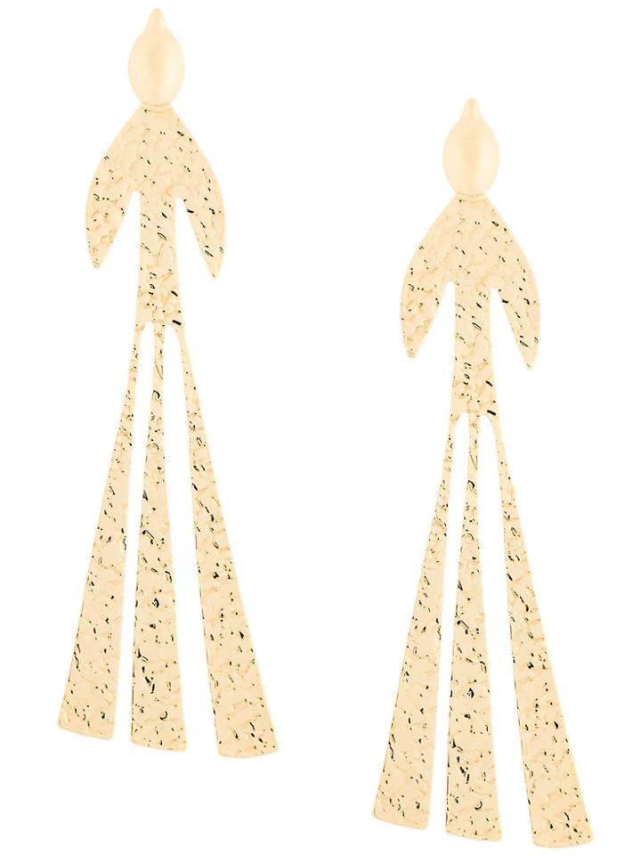 Jw Anderson Bird Hammered Earrings - Metallic