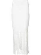 Alexander Wang Long Shredded Skinny Skirt - White
